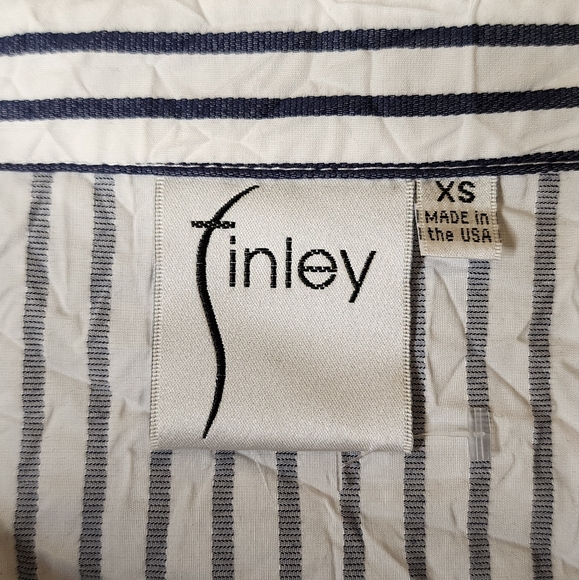 Finley Nautical Sailor Stripe Portrait Collar Spectator Dress Sz XS - Picture 4 of 13